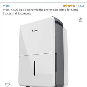 Vremi 4500 sq ft dehumidifier